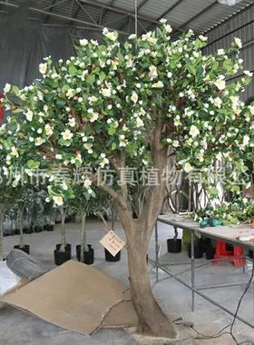 厂家定制高仿真鸡蛋花树室内外大型景观假树商场装饰假鸡蛋花树