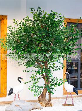 仿真榕树游乐园展会造景玄关庭院装饰新中式摆件免打理假榕树