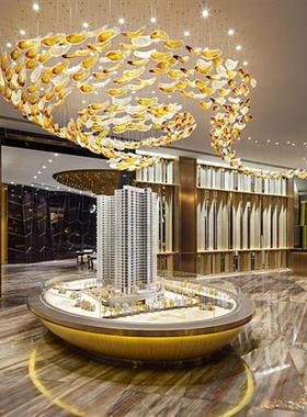 厂家灯具酒店会所大堂非标工程灯软装设计师艺术大型蜡烛吊灯