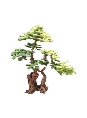 厂家供应仿真松树木雕雪松马尾松造景假树新中式玄关会所摆件