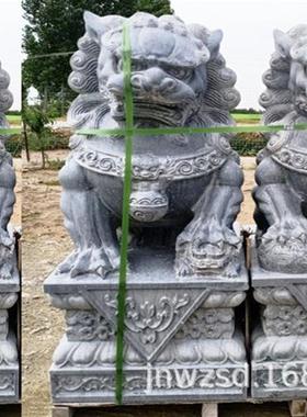 石刻镇墓狮厂家.米坟地石头狮子价格.米大门石狮子雕刻图片