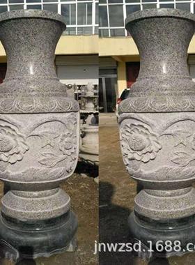 别墅景观大理石花瓶订做办公室花瓶石雕图片家用汉白玉花瓶价格