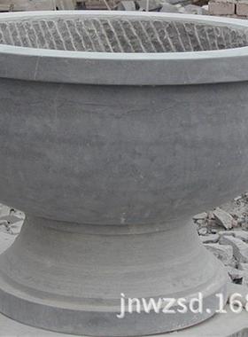 家用石缸石盆雕刻图庭院石雕龙缸园林石头鱼缸价格