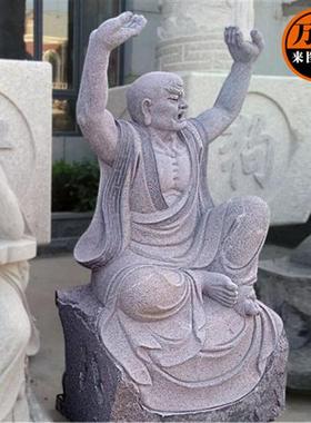 石雕十八罗汉花岗岩十八罗汉石雕佛像厂家站立十八罗汉汉白玉罗汉