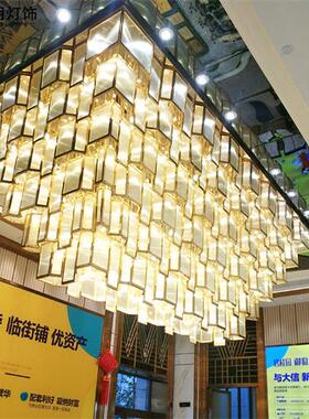 现货酒店大厅水晶吊灯所售楼部别墅大型展厅灯非标工程休闲区灯具