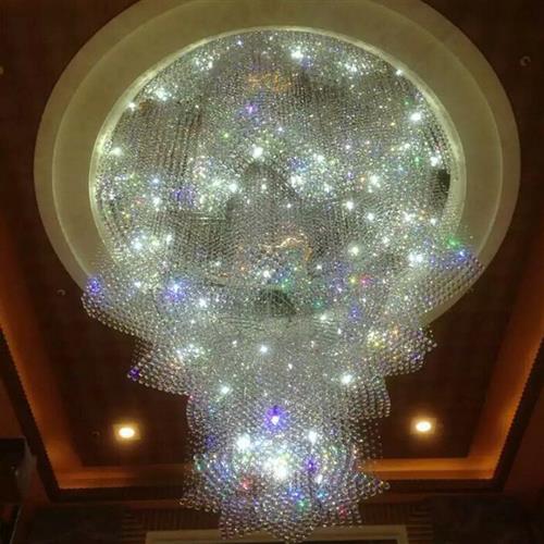 客厅吊灯欧式酒店大堂水晶吊灯创意水晶吸顶灯工程非标定制