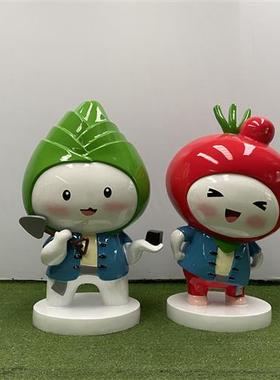 定制网红形象吉祥物美陈大摆件玻璃钢卡通雕塑大型人物玩偶模型