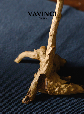 极速梵其新中式现代书房桌面树枝毛笔架样板间P茶室书桌文艺装饰