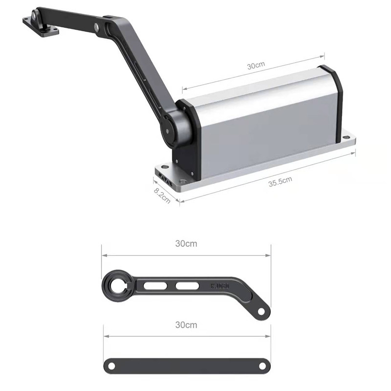 极速防撞b自动开门机侧装电机90度曲臂式电动闭门器防水庭院平开