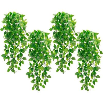 极速4Pcs Fake Hanging Plants Artificial HanOging Plants Faux