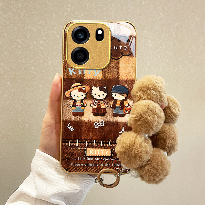 适用一加Turbo6V手机壳新款卡通时尚创意可爱毛绒猫咪PLY110金属漆玻璃保护套全包边防摔外壳,3C数码配件,手机保护套/壳,淘宝优惠券,粉丝福利购,淘宝优惠卷