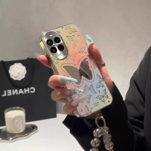 适用华为nova13pro手机壳HInova12se新款11时尚10颜值电镀镜面9Z奢华彩虹蝴蝶8se女款7全包6防摔5IPro保护套