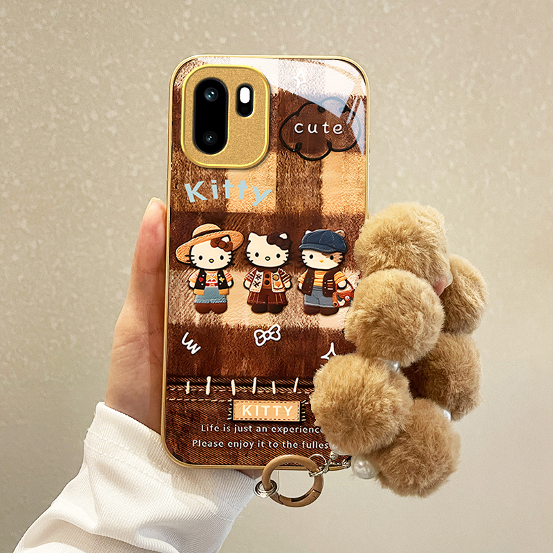 适用一加Ace系列毛绒猫咪手机壳