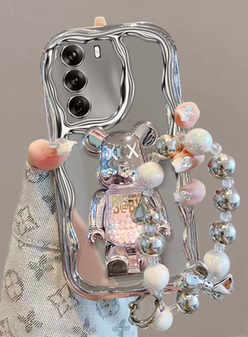 适用OPPOReno12pro手机壳11新款Reno10pro+电镀9奶油纹8网红7SE创意防摔Reno5K潮流暴力熊Reno6保护套Reno3