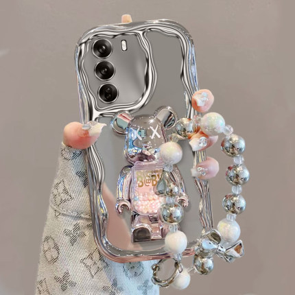 适用OPPOReno12pro手机壳11新款Reno10pro+电镀9奶油纹8网红7SE创意防摔Reno5K潮流暴力熊Reno6保护套Reno3