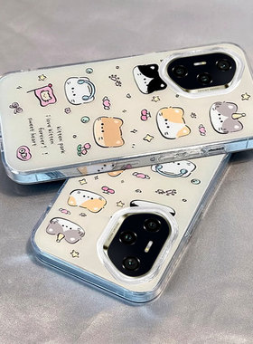 适用于荣耀300ultra手机壳200Pro新款100时尚90GT可爱80se大孔白色IMD70女款60se耳机猫咪50卡通9x防摔保护套
