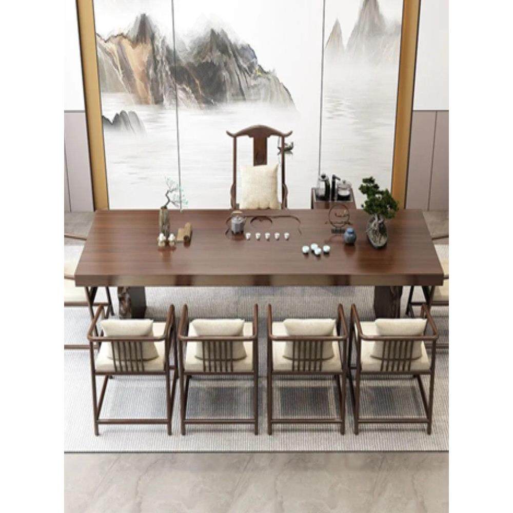 新中式茶桌椅组合实木茶台功夫泡茶桌子办公室家用大板茶桌,商业/办公家具,茶台/茶桌,淘宝优惠券,粉丝福利购,淘宝优惠卷