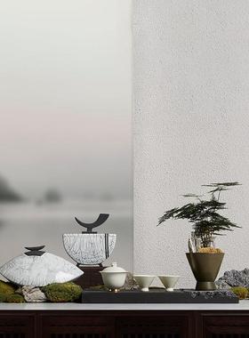 新中式禅意小号陶瓷储物罐茶室客厅办公室茶几博古架酒柜装饰摆件