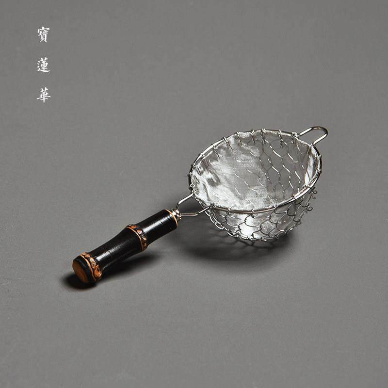 紫竹节柄手工编织不锈钢滤茶器茶漏 茶叶过滤泡茶器 中式茶道零配,餐饮具,茶滤,淘宝优惠券,粉丝福利购,淘宝优惠卷