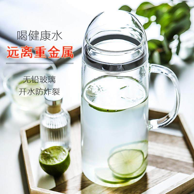 夏天婴儿水瓶全密封玻璃水壶耐热高温防爆冷水壶凉水杯晾白开冷水,餐饮具,冷水壶,淘宝优惠券,粉丝福利购,淘宝优惠卷