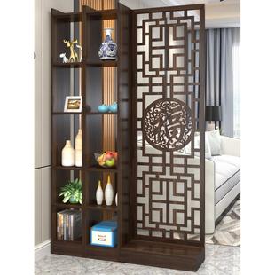 客厅屏风隔断装 新中式 饰家用双面简约现代门厅入户进门实木玄关柜