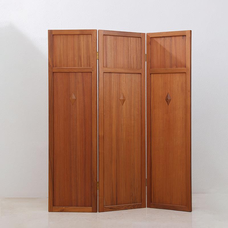 MUNA北欧中古侘寂工艺美术屏风隔断客厅入户办公室屏风折叠移动