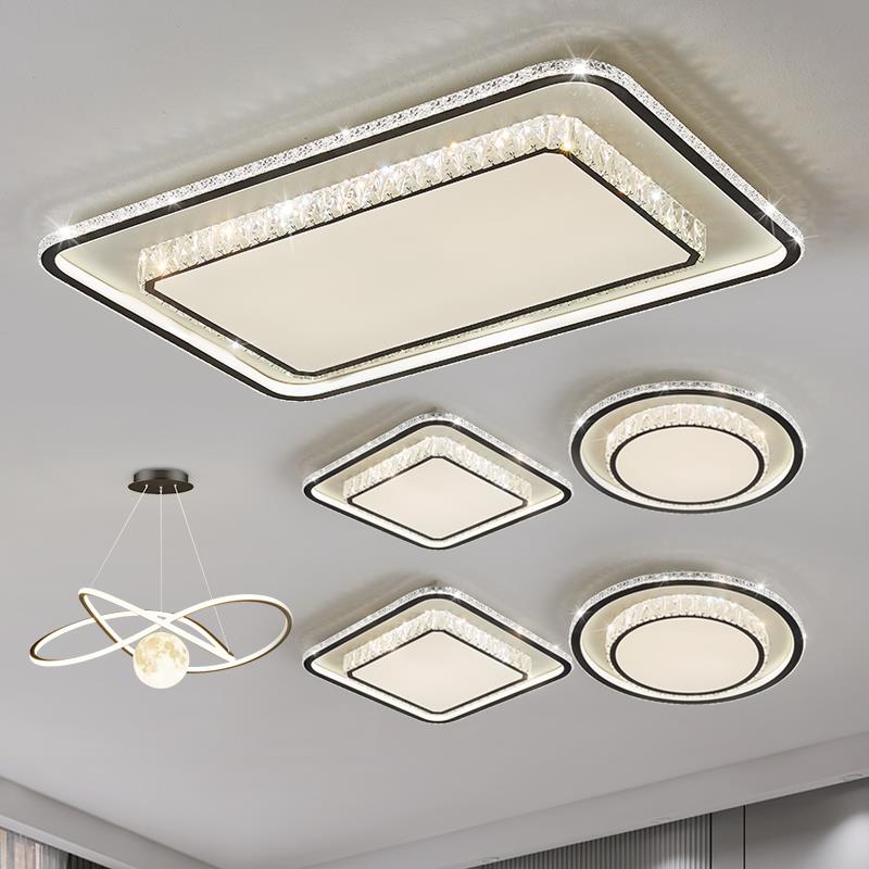 全光谱护眼led水晶吸顶灯 大气客厅灯简约现代卧室灯餐厅灯具套装