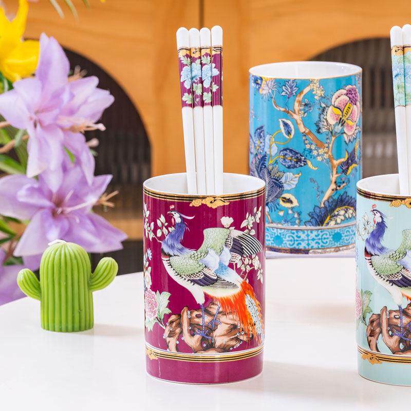 厨房多功能家用陶瓷沥水筷子筒收纳层架防霉餐具创意筷子篓桶笼,餐饮具,筷子盒,淘宝优惠券,粉丝福利购,淘宝优惠卷