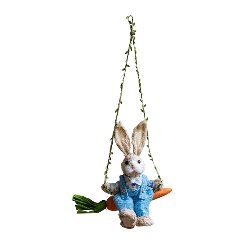 速发Easter Bunny Pendant, Collectible Craft Animal Statue Ar