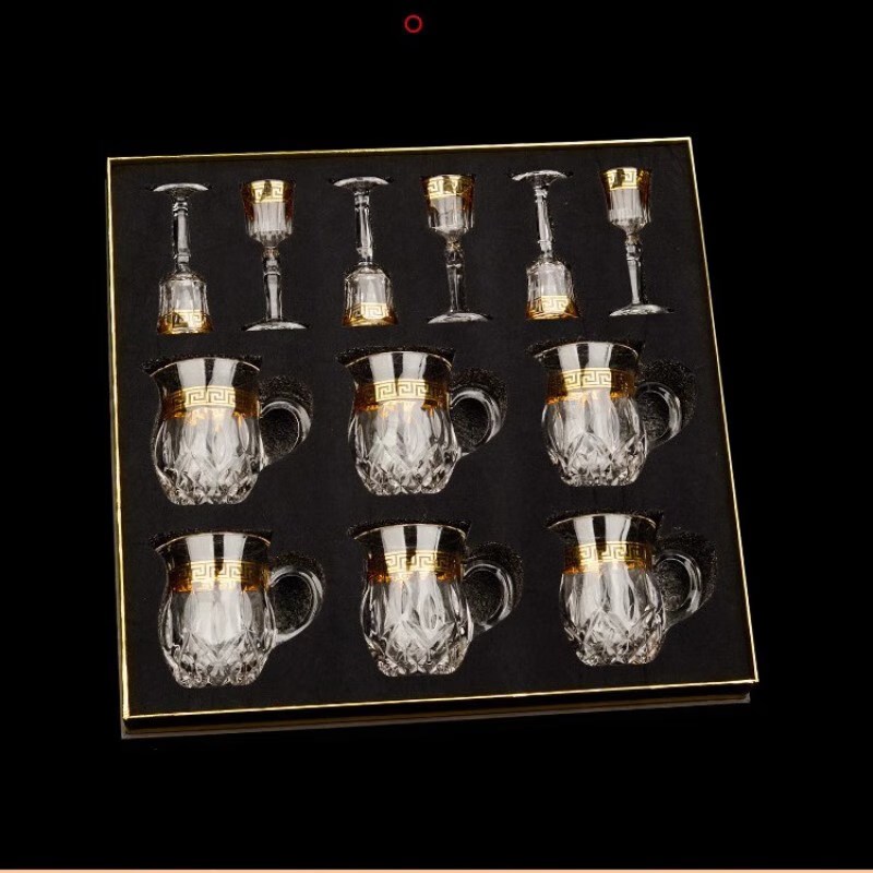 速发高档轻奢白酒杯分酒器套装精致高脚一口小酒杯高级感酒具酒盅