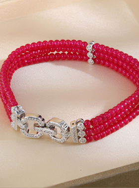 新中式复古新年红鸽血红红宝石手