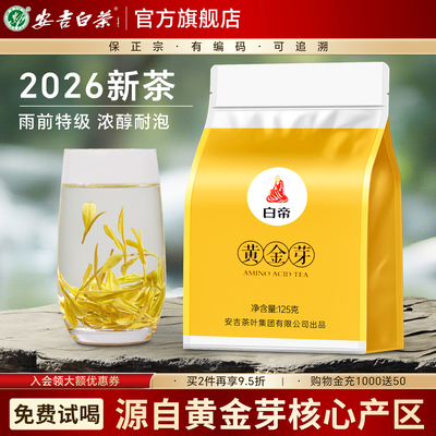黄金芽2026新茶雨前特级袋装茶叶