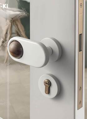 格奥琦星辰静音房门锁门锁家用通用型卧室锁磁吸门把手手柄
