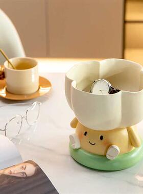 郁金香摆件家居装饰品花朵玄关钥匙收纳卧室床头柜入户门首饰摆设