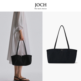 JOCH春夏row风帆布拼皮托特包ldaho腋下包长柄手提单肩包通勤女包