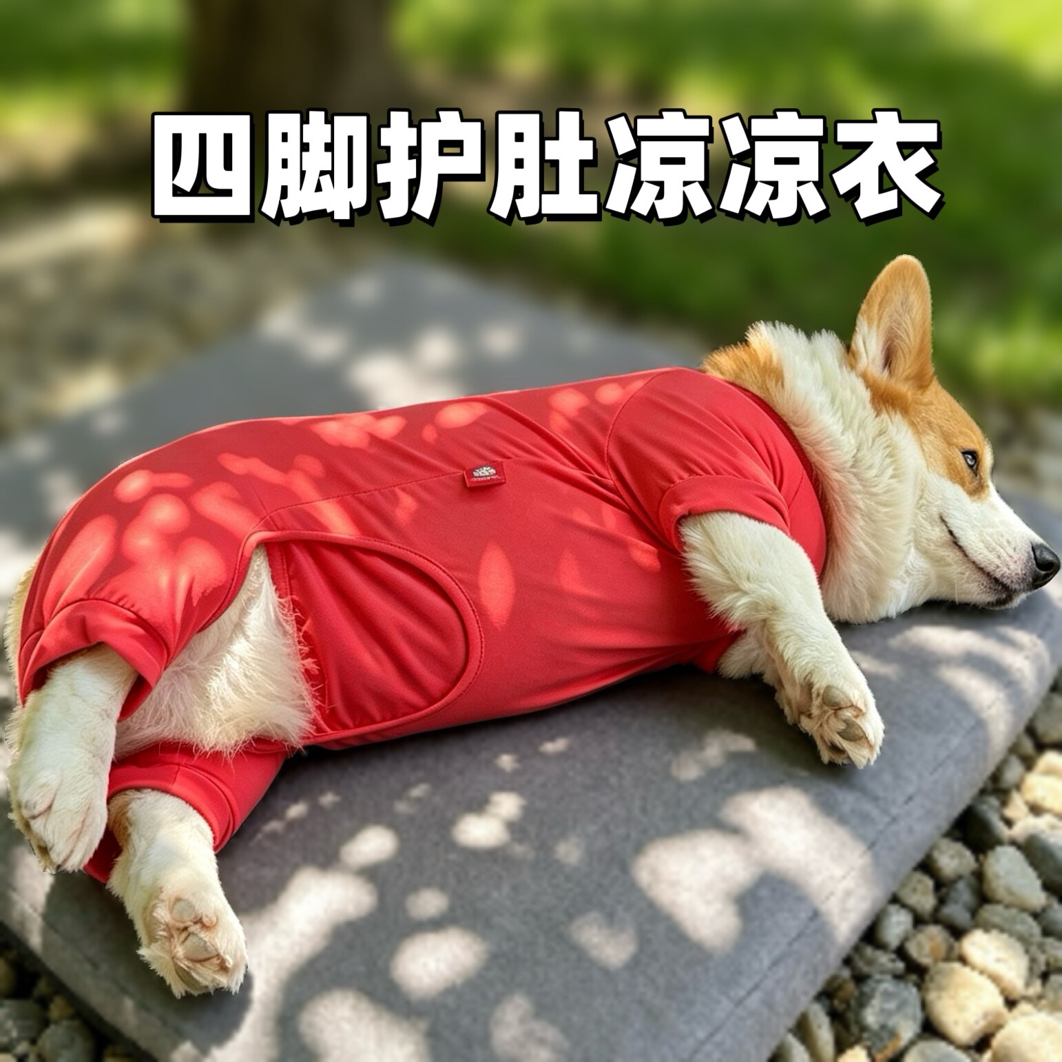 狗狗夏季四脚凉凉防晒衣服降温防虫防脏护肚防掉毛柯基中小型乘车