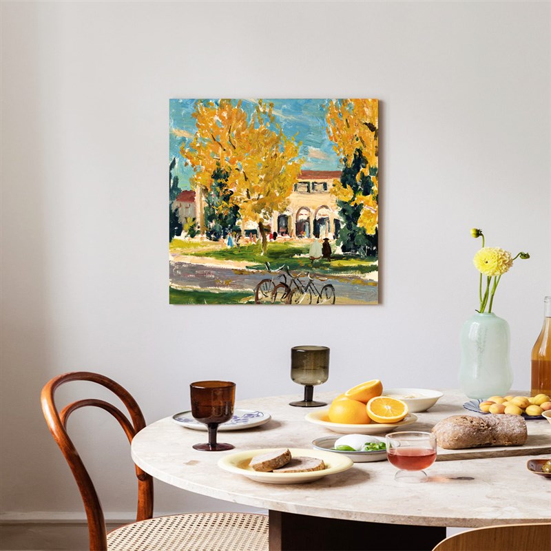 堪培拉的b秋天欧式客餐厅沙发背景墙艺术装饰画油画墙壁画挂画墙图片