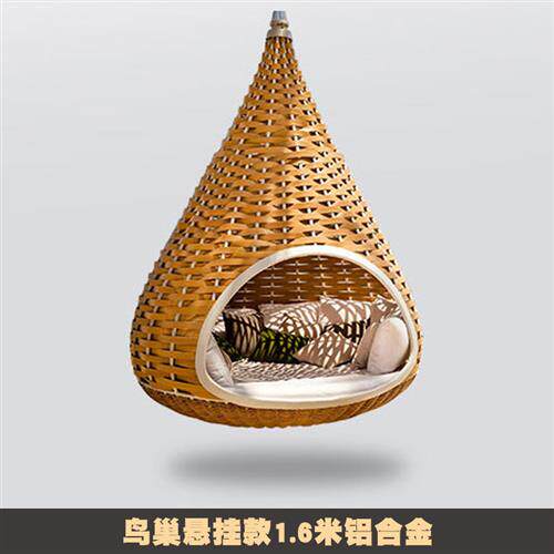 巴厘岛网红鸟巢景区打卡婚纱拍摄道具创意圆形床吊篮户外家具定制