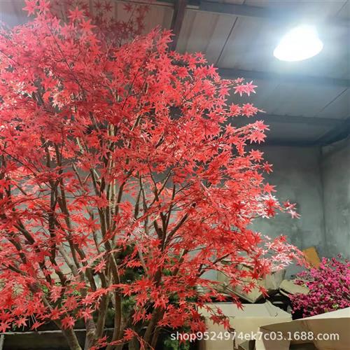 仿真枫树仿真大型红枫造景树绿枫树客厅室内大树橱窗仿真景观盆栽