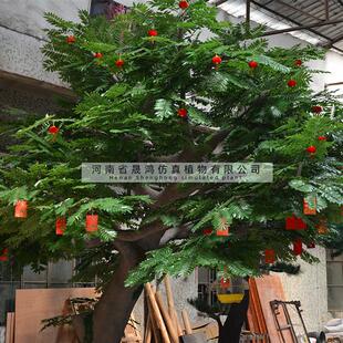 大型仿真树厂家枫杨树假树假绿植人造胡杨树仿真枫树假枫树叶