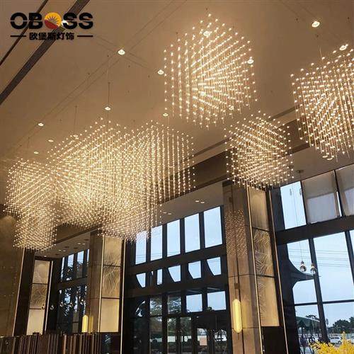 满天星光立方吊灯售楼部沙盘酒店大堂宴会厅餐饮吊灯工程定制灯具,家装灯饰光源,客厅吊灯,淘宝优惠券,粉丝福利购,淘宝优惠卷