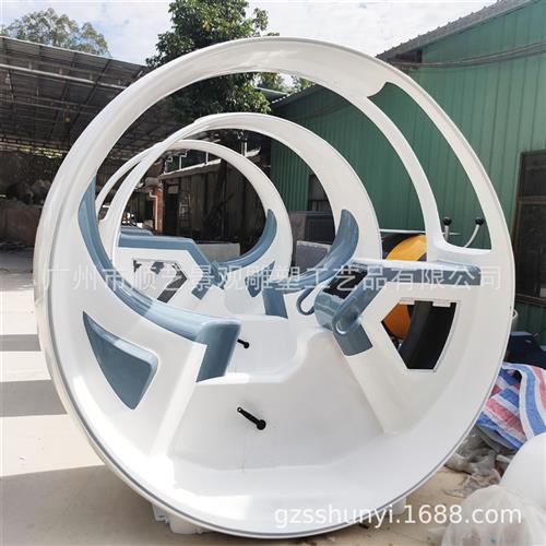 玻璃钢动感单车广场休闲健身互动器材人力脚踏发光科技感厂家定制