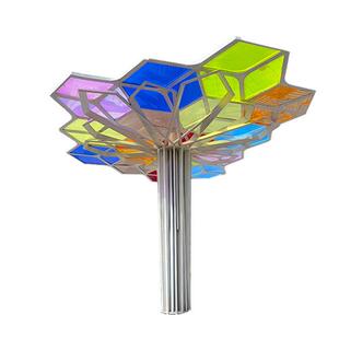 大树雕塑公园小区广场大型镂空树亭子树冠不锈钢景观彩色树雕塑