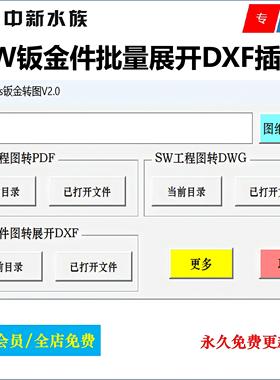Solidworks钣金插件|钣金设计工程师必备|SW钣金零件批量展开DXF
