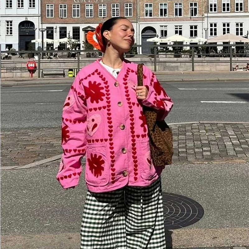 Sissel Edelbo 质感与温暖的印花上衣优雅随性多巴胺重工刺绣时尚