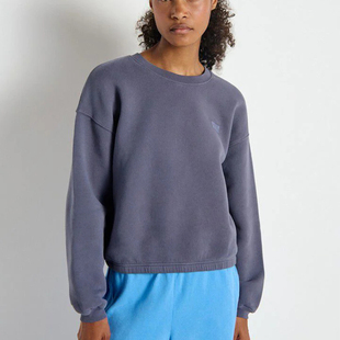 剪裁 设计慵懒风简约百搭圆润短款 American Vintage纯色卫衣落肩袖