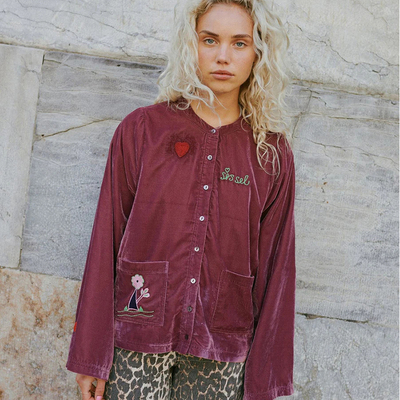 Sissel Edelbo Hope 衬衫刺绣与串珠工艺呈现细节处尽显灵动优雅