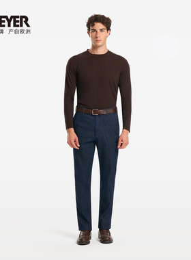 MEYER德国迈雅 蓝色牛仔裤男款舒适宽松版25秋冬26291-BERLIN