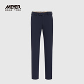 蓝色直筒柔软微绒易打理秋冬23608 MEYER德国迈雅 休闲男裤 MONACO