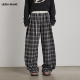 明星同款 LEDIM WANG灰白粗呢格纹休闲裤 女25秋冬新款 阔腿长裤